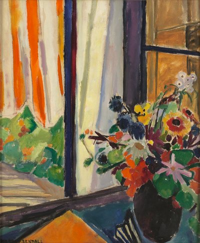 Fleurs devant une fenêtre, vers 1930 - Mildred Bendall